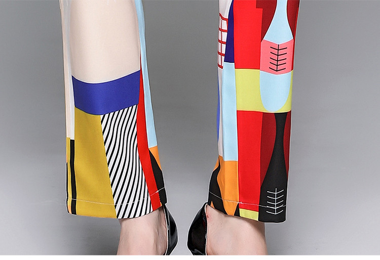 Σετ κοστούμι σχεδιαστή μόδας 2021 Φθινοπωρινό Γυναικείο μακρυμάνικο στάμπα κινουμένων σχεδίων Κομψό μπλέιζερ +Ελαστικό παντελόνι μέσης Σετ δύο τεμαχίων Γυναικείο