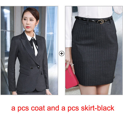 Φθινοπωρινή άνοιξη IZICFLY Νέο στυλ Μπλε ριγέ κοστούμι γραφείου για γυναίκες σακάκι με παντελόνι επαγγελματικό κομψό παντελόνι σετ 2 τεμαχίων