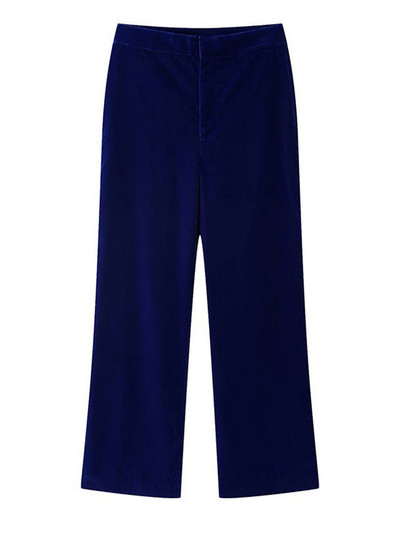 Μπλε βελούδινο μπλέιζερ Γυναικείο Μόδα Μακρυμάνικο Τσέπες με ένα κουμπί Παλτό Γραφείο Γυναικεία Κομψά ρούχα Jaquetas Femininas