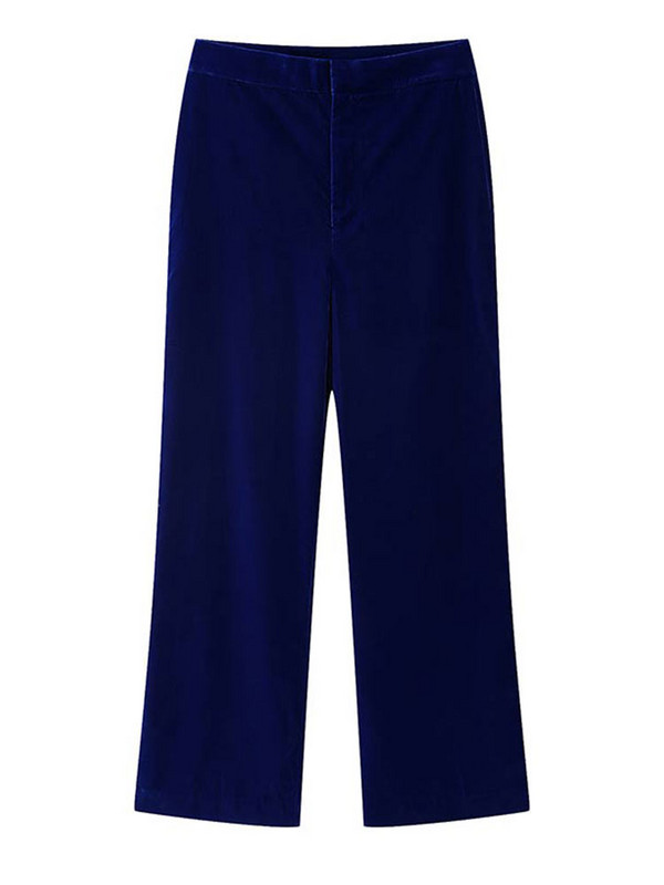 Μπλε βελούδινο μπλέιζερ Γυναικείο Μόδα Μακρυμάνικο Τσέπες με ένα κουμπί Παλτό Γραφείο Γυναικεία Κομψά ρούχα Jaquetas Femininas