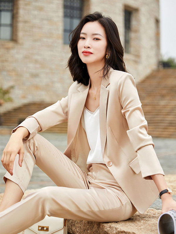 Κομψά κόκκινα γυναικεία ρούχα για εργασία γραφείου Γυναικεία επαγγελματικά OL στυλ Επαγγελματικά φθινοπωρινά χειμωνιάτικα μπλέιζερ Ρούχα συνέντευξης