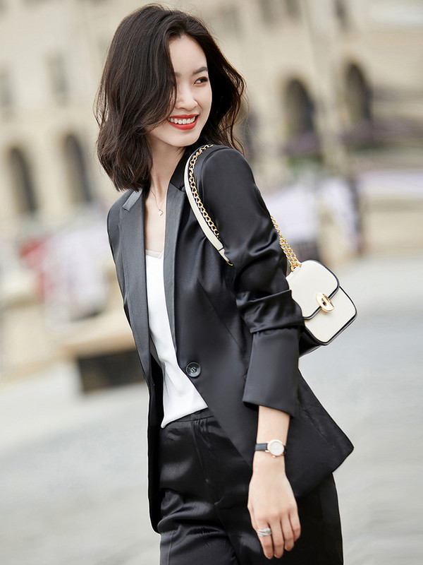 Κομψά κόκκινα γυναικεία ρούχα για εργασία γραφείου Γυναικεία επαγγελματικά OL στυλ Επαγγελματικά φθινοπωρινά χειμωνιάτικα μπλέιζερ Ρούχα συνέντευξης