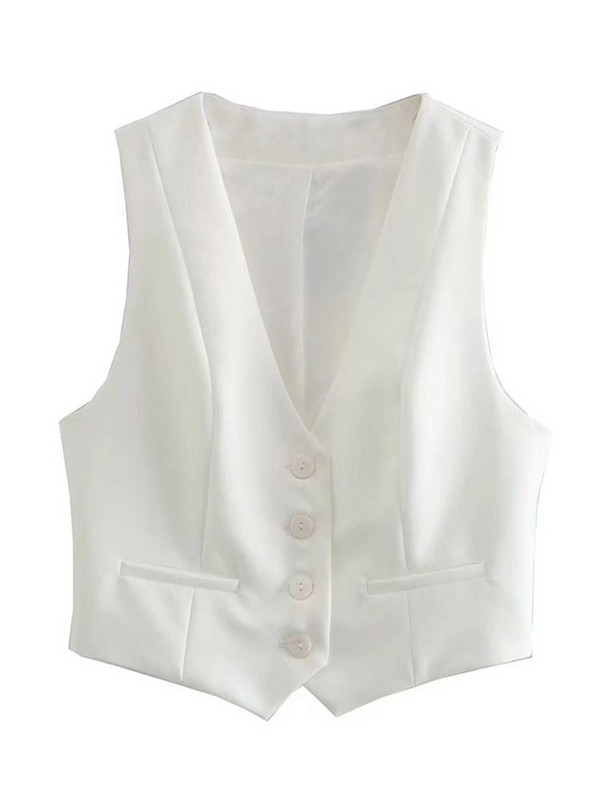 Női alkalmi, tömör, rövid mellényes nadrágkosztüm, női, elegáns, egysoros felső, széles szárú nadrágszettek 2022-es divatos ingázási ruhák