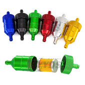 Νέο Universal 8mm Καθαριστικό φίλτρου καυσίμου βενζίνης CNC αλουμίνιο για ποδήλατο βρωμιάς μοτοσικλέτας ATV Quad Inline φίλτρο καυσίμου αερίου πετρελαίου