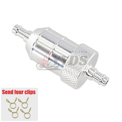 Νέο Universal 8mm Καθαριστικό φίλτρου καυσίμου βενζίνης CNC αλουμίνιο για ποδήλατο βρωμιάς μοτοσικλέτας ATV Quad Inline φίλτρο καυσίμου αερίου πετρελαίου