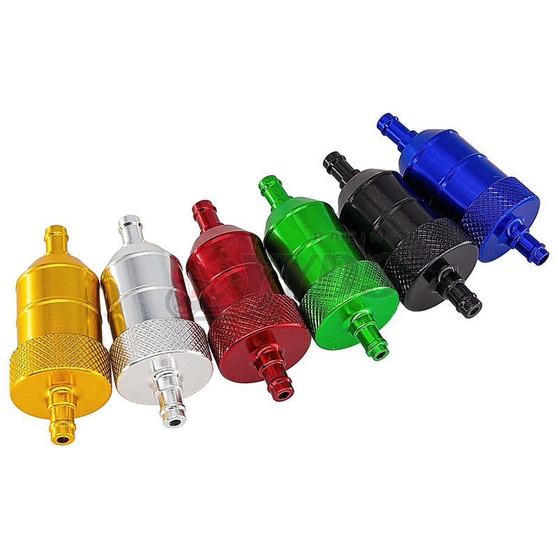 Νέο Universal 8mm Καθαριστικό φίλτρου καυσίμου βενζίνης CNC αλουμίνιο για ποδήλατο βρωμιάς μοτοσικλέτας ATV Quad Inline φίλτρο καυσίμου αερίου πετρελαίου