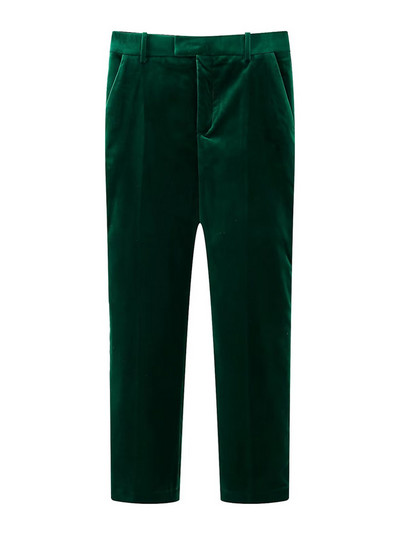 TRAF Γυναικεία Μόδα Μόδα με Κουμπί Velvet Blazer παλτό και ίσιο παντελόνι στη μέση της μέσης Γυναικείο σετ δύο τεμαχίων Mujer