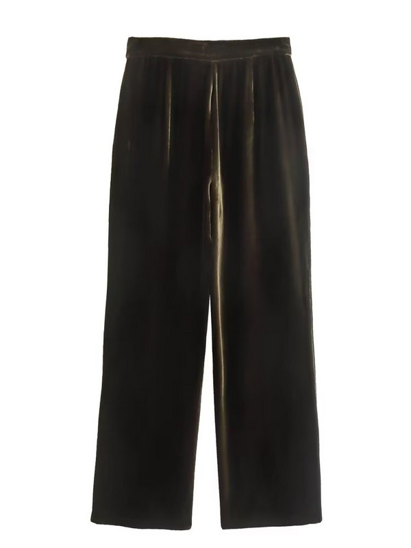 Casual Velvet Blazers Κοστούμια 2 τεμαχίων Σετ Γυναικεία Κομψά παλτό με κουμπί πέτο Κοστούμια Παντελόνι Παντελόνι Γυναικείο κομψό κοστούμι OL Ρούχα