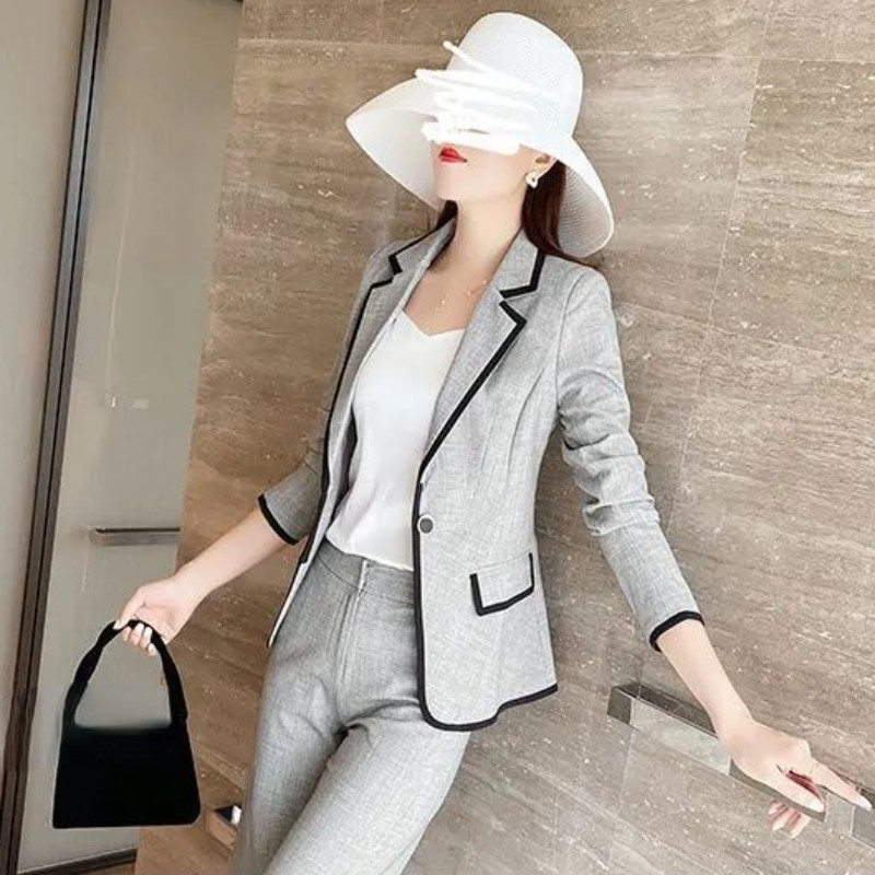 2022 ținute de toamnă costum jachetă seturi două piese pentru femei toamnă birou moda damă blazer și pantaloni set de costume 2 piese elegante
