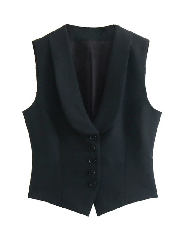 Seturi de vestă cu decolteu în V cu revere pentru femei, la modă, solidă, fustă One Pace, set de 2 bucăți, primăvară 2023, nou ocazional, pentru dama, topuri scurte, costume