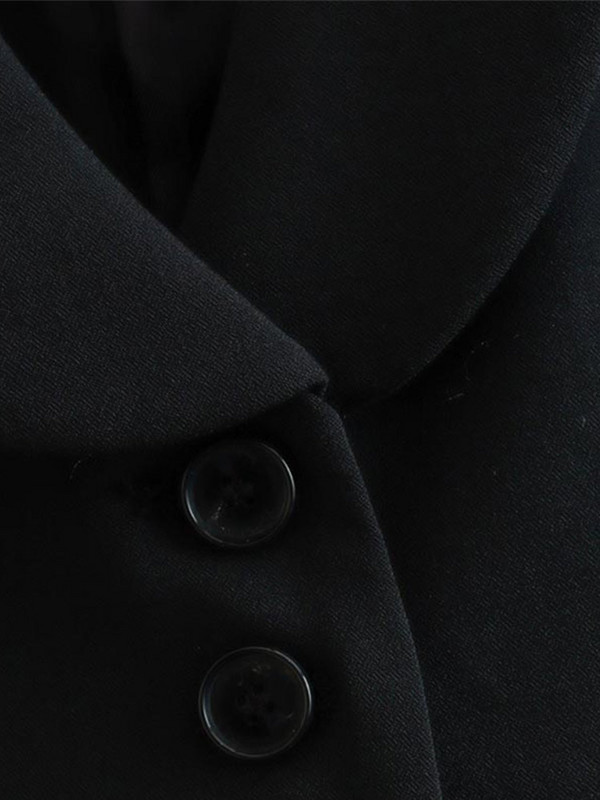 Seturi de vestă cu decolteu în V cu revere pentru femei, la modă, solidă, fustă One Pace, set de 2 bucăți, primăvară 2023, nou ocazional, pentru dama, topuri scurte, costume