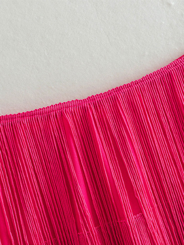 Set de topuri cu bretele cu ciucuri sexy, la modă pentru femei, fustă cu fermoar la spate, seturi de două piese, primăvară, vară, ocazional, ținute de club pentru petrecere.