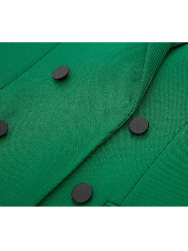 TRAF Νέα γυναικεία κοστούμια blazer 2022 Φθινοπωρινά χειμερινά ρούχα γραφείου με διπλό στήθος Μπουφάν + παντελόνια με φερμουάρ Flare