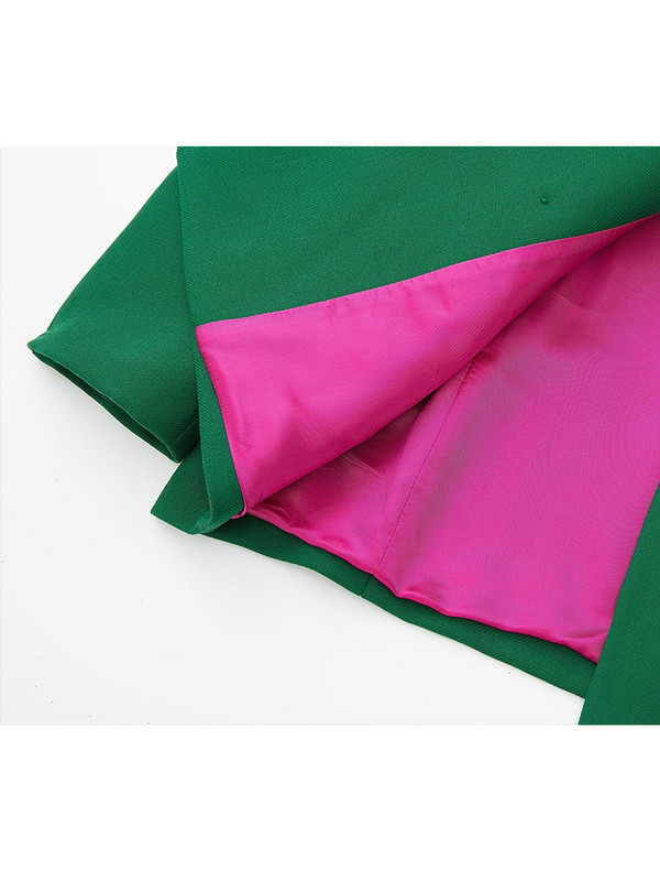 TRAF Νέα γυναικεία κοστούμια blazer 2022 Φθινοπωρινά χειμερινά ρούχα γραφείου με διπλό στήθος Μπουφάν + παντελόνια με φερμουάρ Flare