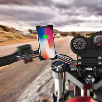Кормило на мотоциклет Велосипед Мобилен мобилен телефон Монтаж Държач Поддържа велосипед Стойка за телефон За 4-6,5 инча За Samsung Huawe Xiaomi