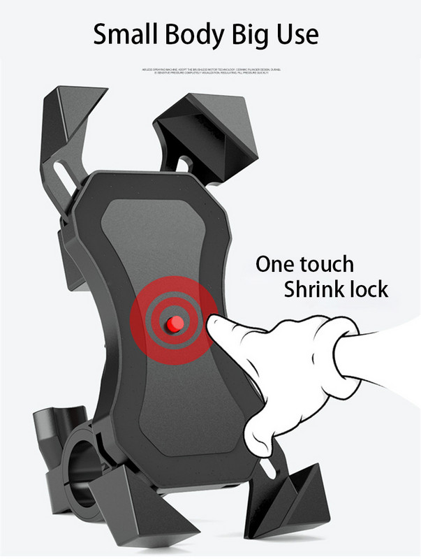 Ghidon pentru motociclete Suport pentru suport pentru telefon mobil pentru bicicletă Suport pentru telefon pentru bicicletă pentru 4-6,5 inci pentru Samsung Huawe Xiaomi