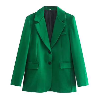 ΓΥΝΑΙΚΕΙΑ TRAF Νέο 2022 Σετ Διακόσμηση Τσέπης Κοστούμι μακρυμάνικο με κουμπιά μπλέιζερ Γυναικείο ψηλόμεσο παντελόνι με πλισέ