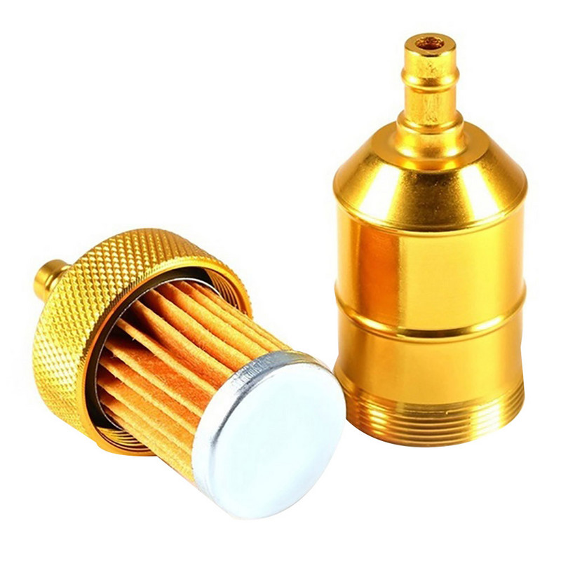 Filtru de combustibil reutilizabil din aliaj de aluminiu de 8 mm pentru curățarea filtrului de combustibil pentru motocicletă Pit Dirt Bike ATV Accesorii pentru motociclete