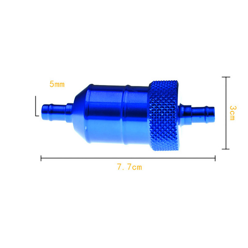 Filtru de combustibil reutilizabil din aliaj de aluminiu de 8 mm pentru curățarea filtrului de combustibil pentru motocicletă Pit Dirt Bike ATV Accesorii pentru motociclete