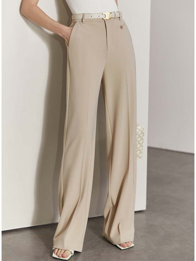 Amii Minimalism Blazer de vară pentru femei Mâneci scurte Office Lady Jachetă lungă Talie înaltă Pantaloni drepți Pantaloni de femeie 12230101