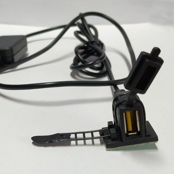 USB адаптер за мотоциклет Захранване Гнездо 12-24V Зарядно за мобилен телефон с капак Аксесоари за мотоциклети