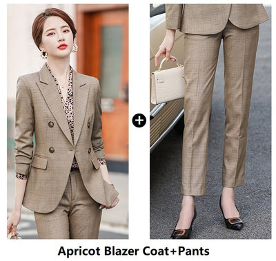 Visokokvalitetna tkanina Svečana ženska poslovna odijela OL stilovi Jesen Zima Odijela s hlačama Profesionalne ženske uredske hlače Odijela sakoi