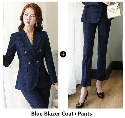 Visokokvalitetna tkanina Svečana ženska poslovna odijela OL stilovi Jesen Zima Odijela s hlačama Profesionalne ženske uredske hlače Odijela sakoi