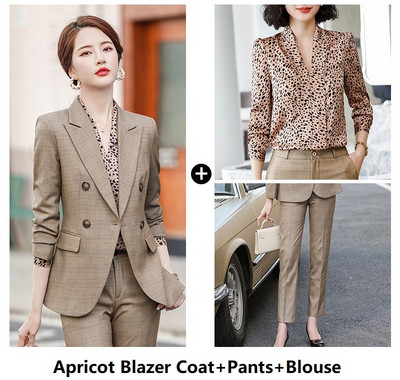 Visokokvalitetna tkanina Svečana ženska poslovna odijela OL stilovi Jesen Zima Odijela s hlačama Profesionalne ženske uredske hlače Odijela sakoi