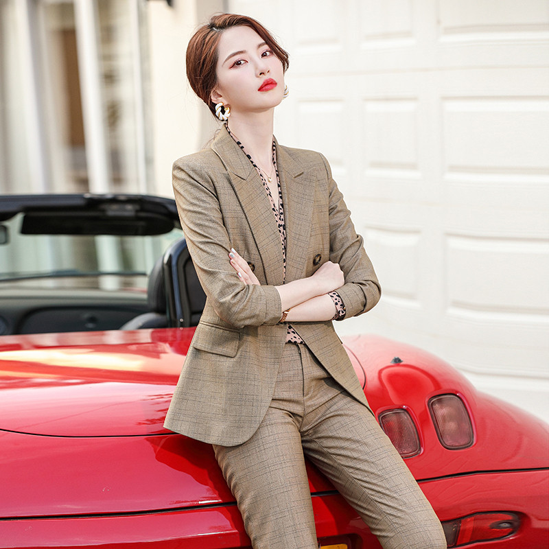 Visokokvalitetna tkanina Svečana ženska poslovna odijela OL stilovi Jesen Zima Odijela s hlačama Profesionalne ženske uredske hlače Odijela sakoi