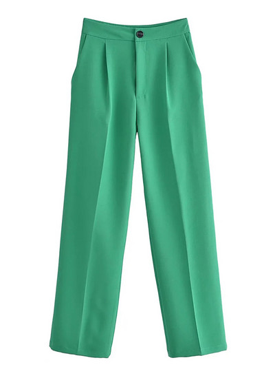 Ženska ležerna jakna sa jaknom i jaknom s dvostrukim kopčanjem i reverima s urezima i duplim kopčanjem Jednobojna ženska odijela s dugim hlačama Radna uredska odjeća