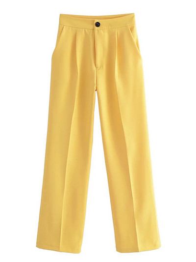 Ženska ležerna jakna sa jaknom i jaknom s dvostrukim kopčanjem i reverima s urezima i duplim kopčanjem Jednobojna ženska odijela s dugim hlačama Radna uredska odjeća