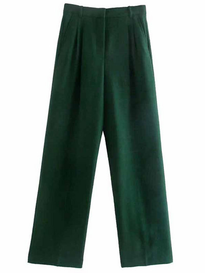 Ženska ležerna jakna sa jaknom i jaknom s dvostrukim kopčanjem i reverima s urezima i duplim kopčanjem Jednobojna ženska odijela s dugim hlačama Radna uredska odjeća