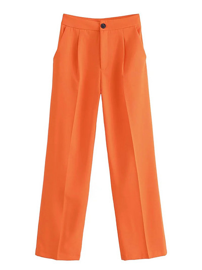 Ženska ležerna jakna sa jaknom i jaknom s dvostrukim kopčanjem i reverima s urezima i duplim kopčanjem Jednobojna ženska odijela s dugim hlačama Radna uredska odjeća