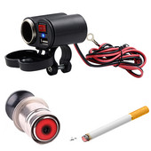 Φορτιστής Τιμονιού Μοτοσικλέτας Αναπτήρας USB Αδιάβροχος Προσαρμογέας 2A Υποδοχή Τροφοδοτικού για Κινητό Τηλέφωνο για Μοτοσικλέτες