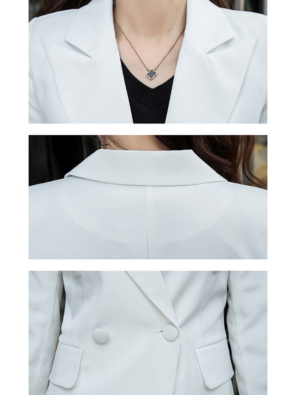 Sungtin Set Două Piese Costum Blazer Damă Office Femei Talie Înaltă Pantaloni Largi Costum Pantaloni Verzi Roșii Jachetă Blazer de lucru Coreea Nou