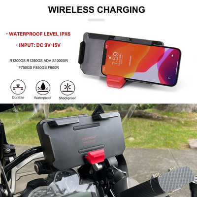 Piese noi pentru motociclete Suport de navigare Suport de încărcare fără fir telefon mobil pentru BMW R1200GS F800GS ADV F700GS R1250GS F900R