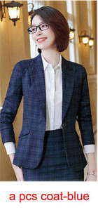 Επαγγελματικές καρό φόρμες επαγγελματικές φόρμες IZICFLY Φθινοπωρινές Ανοιξιάτικες Επαγγελματικές Στολές με Παντελόνι Λεπτό Σετ Μπλέιζερ Γραφείου για Γυναικεία Εργασία-1 Τεμάχιο