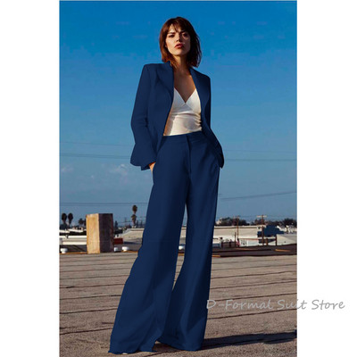 Set de damă din 2 piese temperament elegant salopete formale de afaceri personalizate بذلات بليزر نسائية