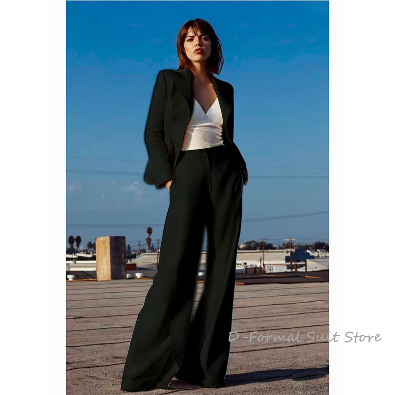 Set de damă din 2 piese temperament elegant salopete formale de afaceri personalizate بذلات بليزر نسائية