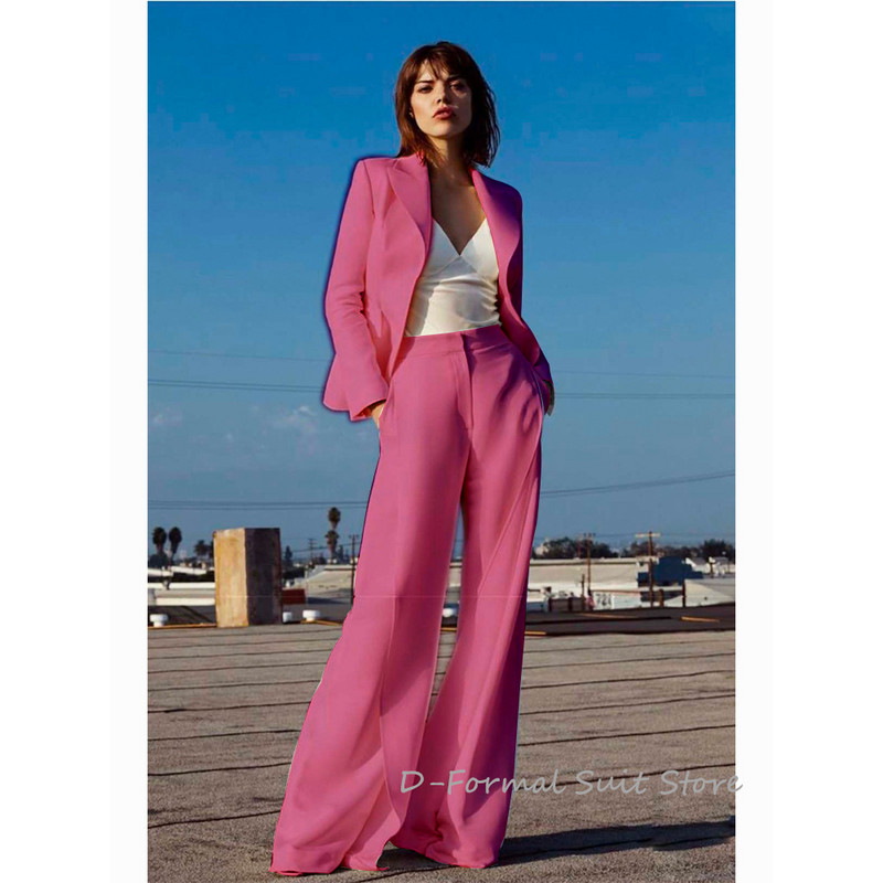 Set de damă din 2 piese temperament elegant salopete formale de afaceri personalizate بذلات بليزر نسائية