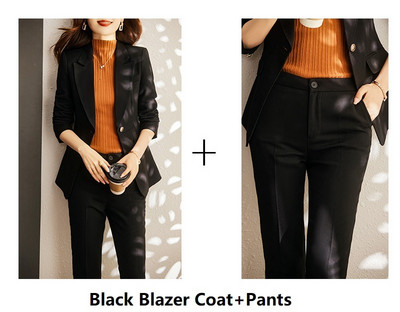 Γυναικεία Επίσημα Επαγγελματικά Κοστούμια Υψηλής Ποιότητας Υφασμάτινο Φθινόπωρο Χειμώνας Επαγγελματικές Εργασίες Γραφείου Φόρεμα Παντελόνια Σετ Παντελόνια Μπλέιζερ