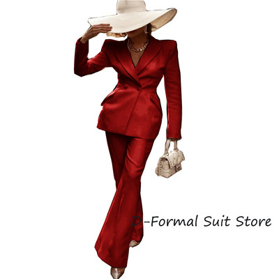 Γυναικείο κοστούμι Blazer Φόρεμα γραφείου Γυναικεία δουλειά Δύο τεμάχια μόδας High Street Slim Fit Διπλό στήθος بذلات بليزر نسائي