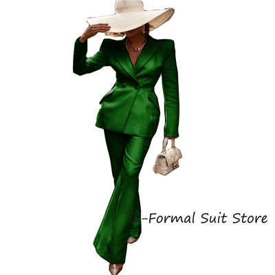 Γυναικείο κοστούμι Blazer Φόρεμα γραφείου Γυναικεία δουλειά Δύο τεμάχια μόδας High Street Slim Fit Διπλό στήθος بذلات بليزر نسائي