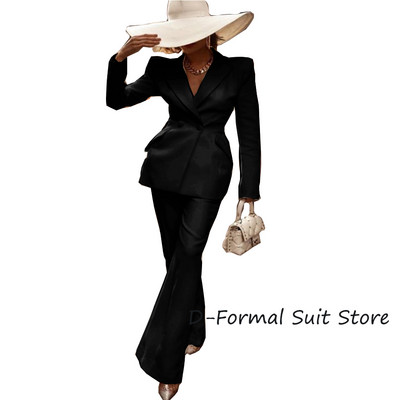 Γυναικείο κοστούμι Blazer Φόρεμα γραφείου Γυναικεία δουλειά Δύο τεμάχια μόδας High Street Slim Fit Διπλό στήθος بذلات بليزر نسائي