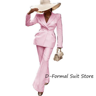 Γυναικείο κοστούμι Blazer Φόρεμα γραφείου Γυναικεία δουλειά Δύο τεμάχια μόδας High Street Slim Fit Διπλό στήθος بذلات بليزر نسائي