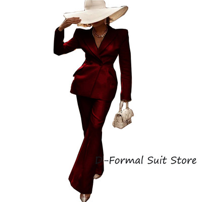 Γυναικείο κοστούμι Blazer Φόρεμα γραφείου Γυναικεία δουλειά Δύο τεμάχια μόδας High Street Slim Fit Διπλό στήθος بذلات بليزر نسائي