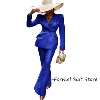 Γυναικείο κοστούμι Blazer Φόρεμα γραφείου Γυναικεία δουλειά Δύο τεμάχια μόδας High Street Slim Fit Διπλό στήθος بذلات بليزر نسائي