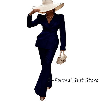 Γυναικείο κοστούμι Blazer Φόρεμα γραφείου Γυναικεία δουλειά Δύο τεμάχια μόδας High Street Slim Fit Διπλό στήθος بذلات بليزر نسائي