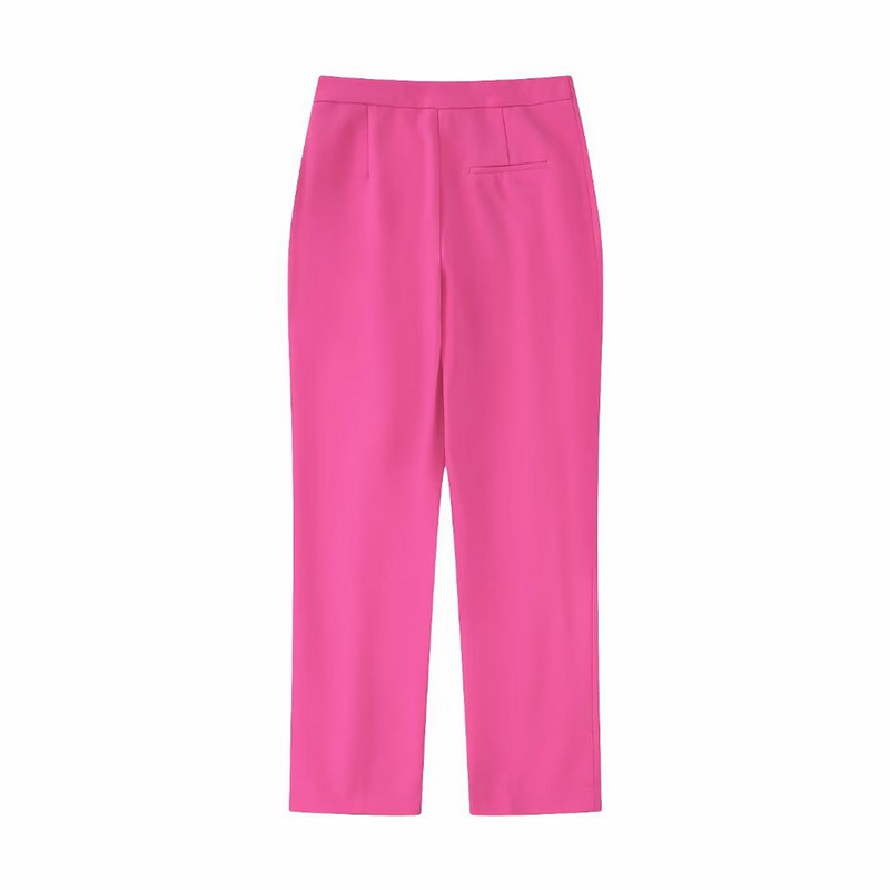 PB&ZA Seturi de sacou Toamna 2022 Nou Street Feather One Button Fashion Feminin Blazer Talie înaltă Pantaloni lați 2 set 8216707