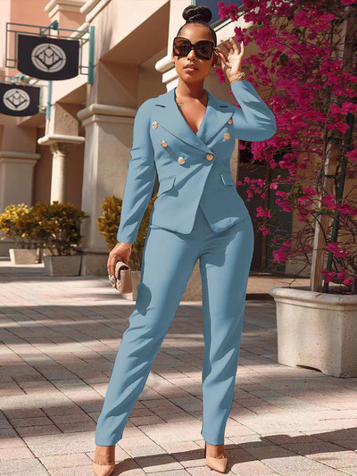 Blazer pentru femei 2022, toamnă, iarnă, haină cu mâneci lungi, cu mâneci lungi, pantaloni, haine de afaceri hipster, trening din două piese